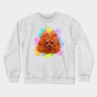 Pomeranian portrait Crewneck Sweatshirt